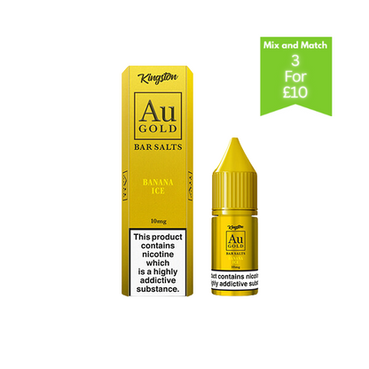 10mg AU Gold By Kingston Nic Salt 10ml (60VG/40PG)