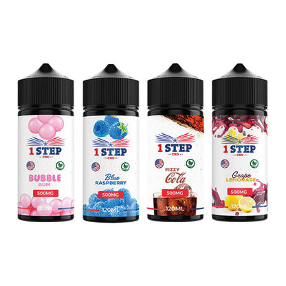 1 Step CBD 500mg CBD E-liquid 120ml (BUY 1 GET 1 FREE)