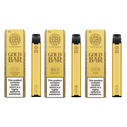 20mg Gold Bar Disposable Vape 600 Puffs