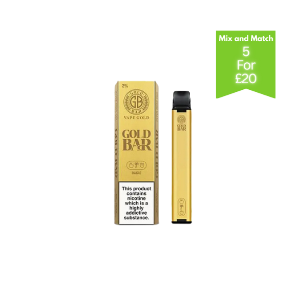 20mg Gold Bar Disposable Vape 600 Puffs