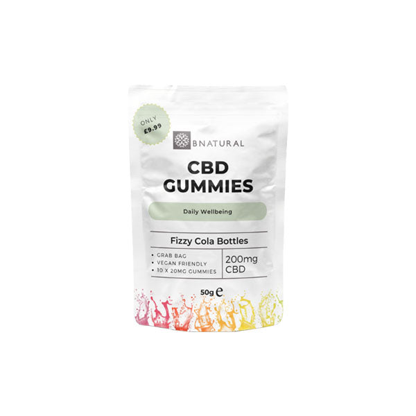 Bnatural 200mg CBD Vegan Cola Bottles Gummies - 10 Pieces